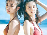 Uchida Rio (25) and Aizawa (25) is a swimsuit collaboration!