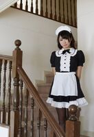 二宮さくら 成長中のIカップ！現役アイドルの黒メイドランジェリー エロ画像【東京イルミナティ】