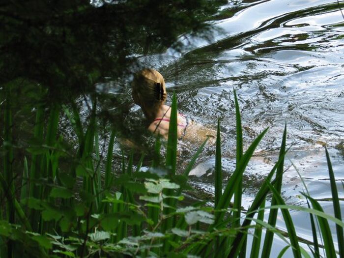A blond girl from Russia is a nude swimmer in a dirty pond near a private lodge... Part1 8th image