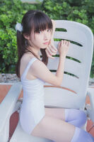[Neat and clean system] white swimsuit refreshing eros image of the twin tails!