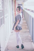The knee high beauty leg of the slender system uniform girl is the best www