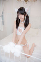 [Neat system female] clean up ↑ white lingerie and cat lingerie wear women's image!