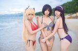 It's embarrassing to be alone underwear &amp; swimsuit cosplay is also a friend of the three-person match image of the cosplayers!
