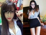 33 pictures of Chinese Korea glasses beauty