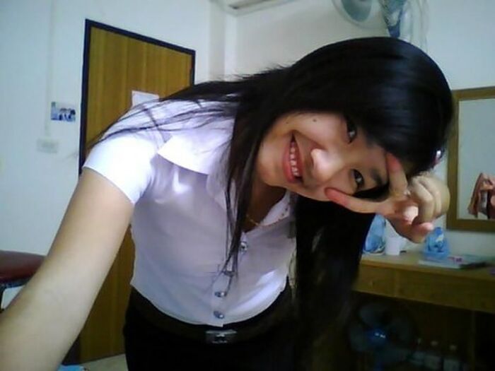 30 pieces Erotic pictures of Thailand Female college student-Tsun uniform shirt 7th image