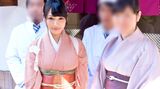 This is erotic!! Spear in the shop big busty kimono!!