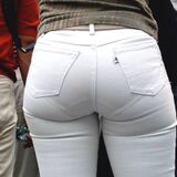 [Erotic images] white skinny jeans is the most easy to shine pants