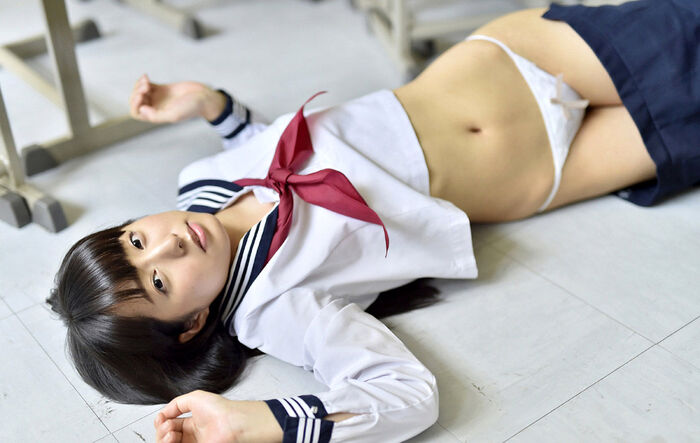 [Neat and clean] white pants is a feeling of cleanliness ↑ JK Eros Image! 23th image