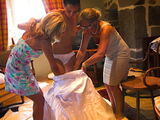 The bride takes a picture while changing into a wedding dress wwwwwwww (30 photos)