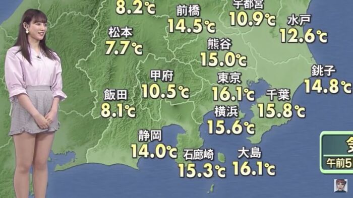 Weather forecaster, wwwwwwww to wear a mini-JK miniskirt * image 4th image