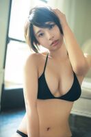 Water Minato Mio of the topic in the social beauty busty revealing in black bikini, adult charm Full Throttle swimsuit