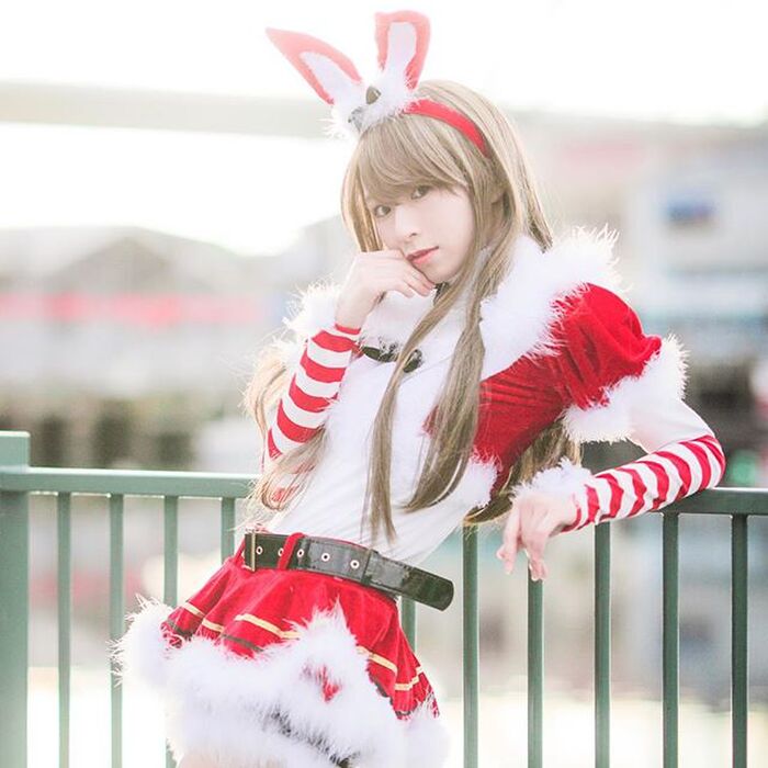 The Knee High Rabbit Santa costume is cute beautiful leg's wwww 7th image