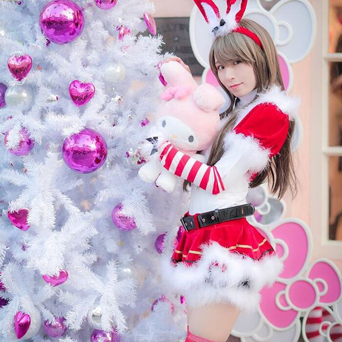 The Knee High Rabbit Santa costume is cute beautiful leg's wwww 9th image