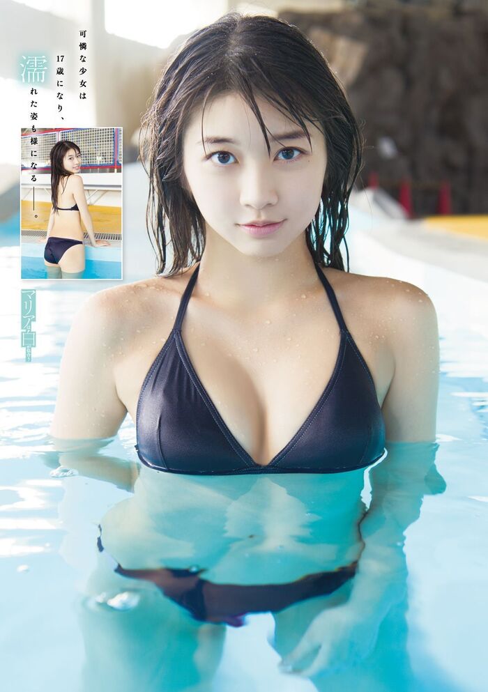 牧野真莉愛(17)のJKおっぱいが拝める水着グラビア画像135枚 52th image