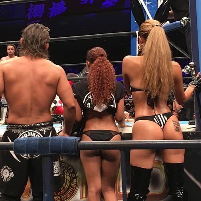 Wrestling broadcast late at night, there is a T-back gal that was a bare-arse www 11th image