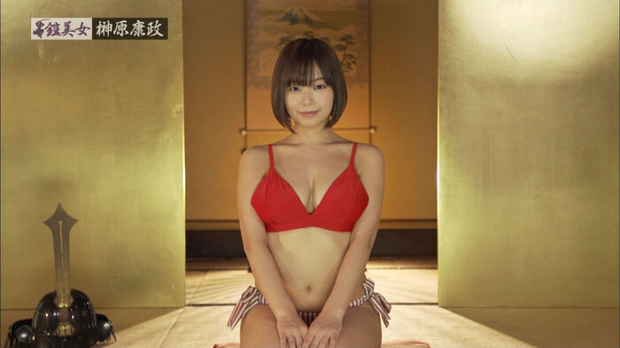 G Cup Kazuji Tsukasa was out in the program [Armor Beauty] to be made to undress after wearing armor to gravure! 41th image
